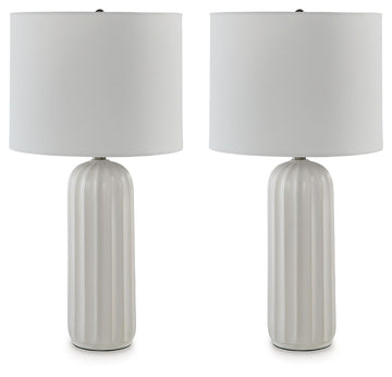 Clarkland - Ceramic Table Lamp (Set of 2) - White