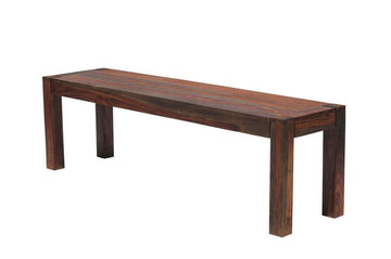 Keats - Rectangular Wooden Bench - Brown