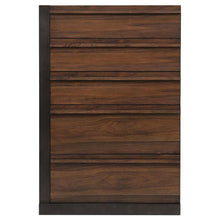 Azalia - 5-Drawer Chest - Black And Walnut