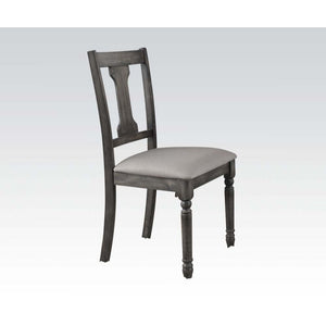 Wallace - Side Chair (Set of 2) - Tan Linen & Weathered Gray