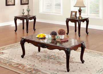 Colchester - 3 Piece Coffee Table Set - Dark Cherry