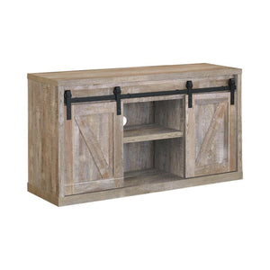 Coaster - 3-shelf Sliding Doors TV Console