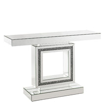Noralie - Accent Table - Mirrored & Faux Diamonds - Wood - 32"