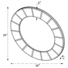 Fez - Round Sun Shaped Wall Mirror - Silver