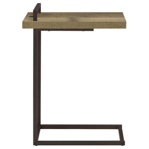 Maxwell - Rectangular Top Accent Table With USB Port - Weathered Pine