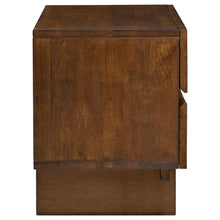 Genevieve - 2-Drawer Rectangular Nightstand - Dark Brown