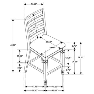 Avenue - Ladder Back Counter Height Chairs (Set of 2) - Brown