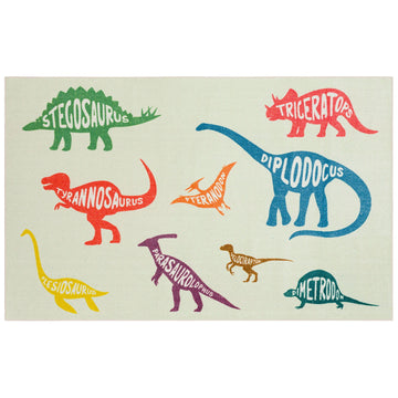 Baron - 5' x 8' Area Rug Dinos - Multi / Beige
