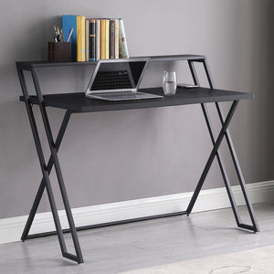 Xavier - Writing Desk With USB Ports - Black