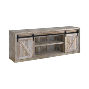 Coaster - 3-shelf Sliding Doors TV Console