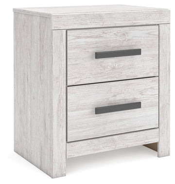 Cayboni - Two Drawer Night Stand - Whitewash