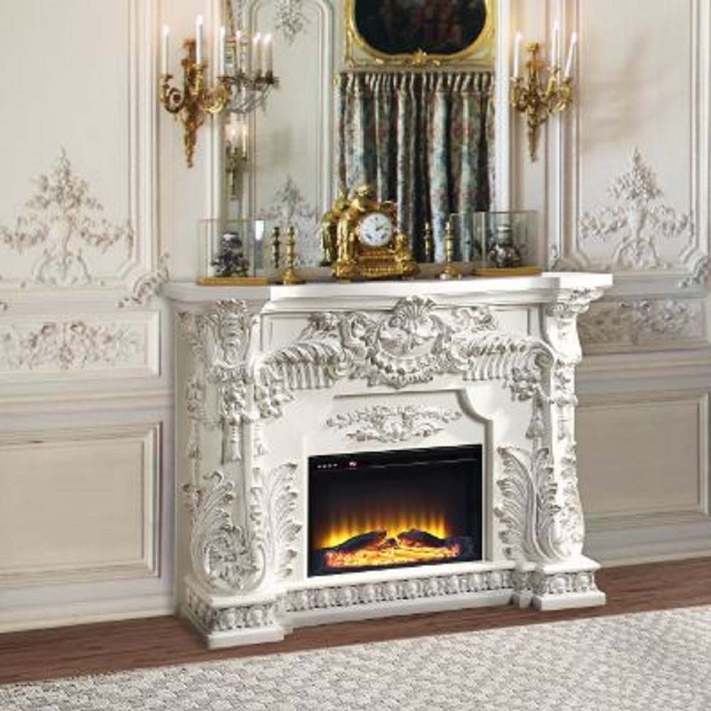 Zabrina - Fireplace - Antique White Finish - 49.6