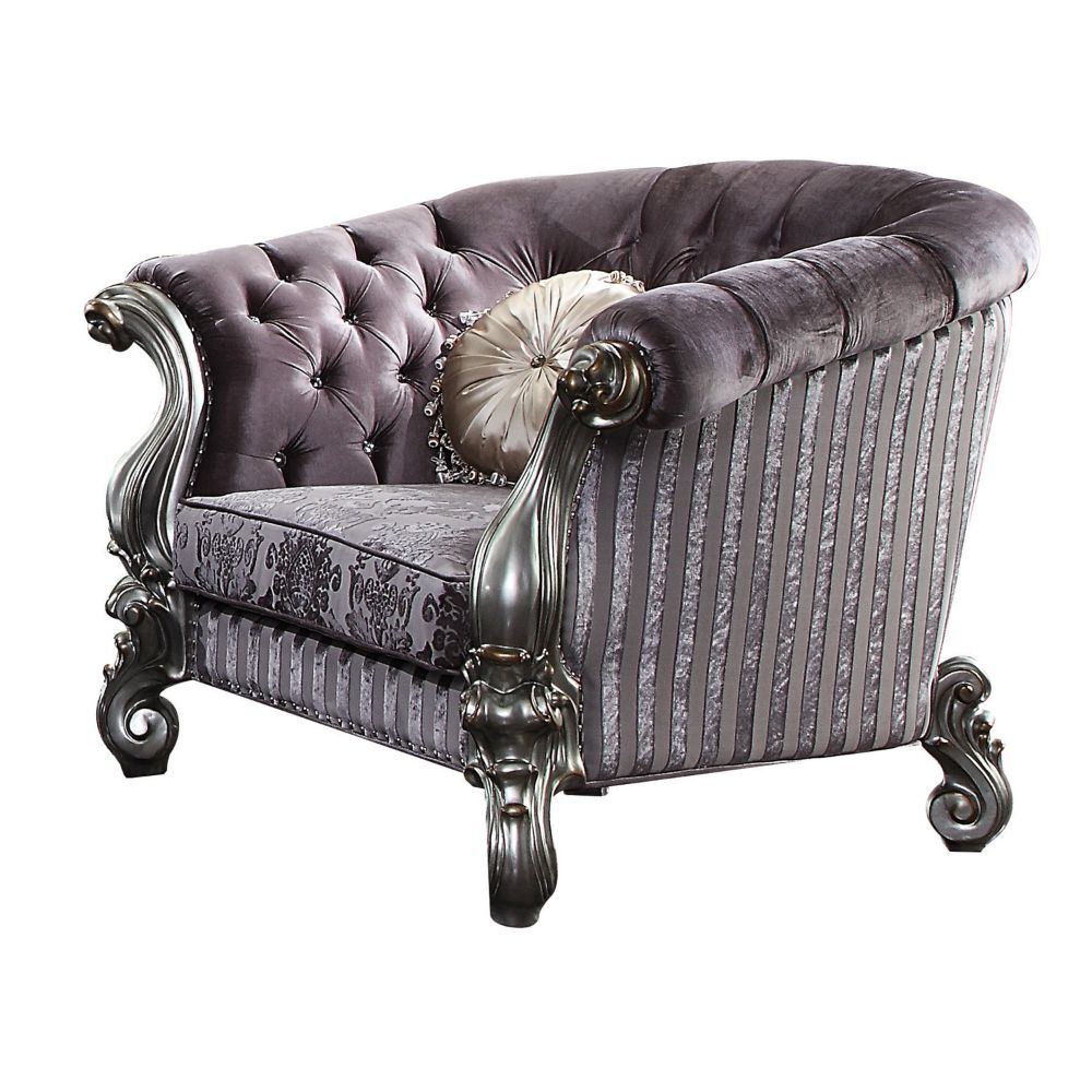 Versailles - Chair - Velvet & Antique Platinum - 39