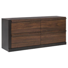 Azalia - 4-Drawer Dresser - Black And Walnut