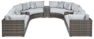 Harbor Court - Gray - 9-Piece Outdoor Sectional