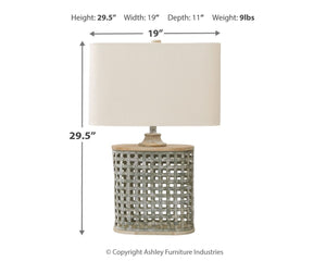 Deondra - Gray - Metal Table Lamp