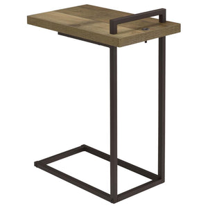 Maxwell - Rectangular Top Accent Table With USB Port - Weathered Pine