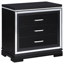 Cappola - Rectangular 2-Drawer Nightstand - Silver And Black