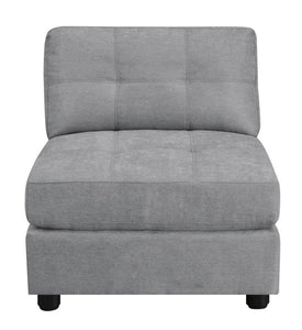 Claude - Tufted Cushion Back Armless Chair - Dove