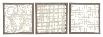 Odella - Wall Decor Set (Set of 3) - Cream / Taupe