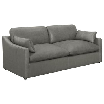 Grayson - Sloped Arm Upholstered Sofa - Gray