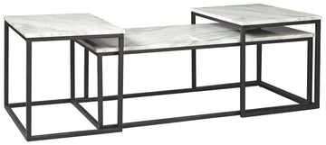 Donnesta - Occasional Table Set (Set of 3) - Gray / Black