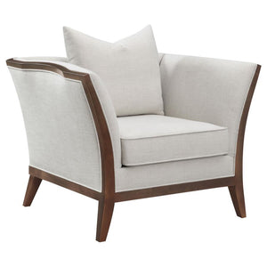 Lorraine - Upholstered Chair With Flared Arms - Beige