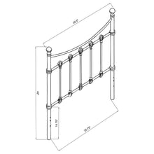 Marie - Twin Metal Headboard - White