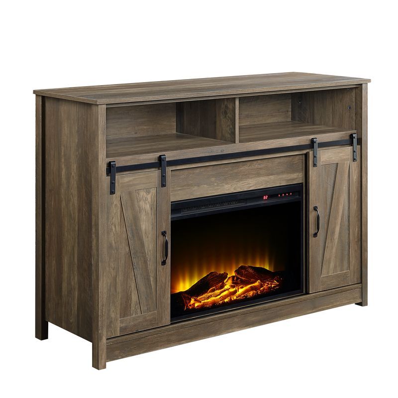 Tobias - Fireplace - Rustic Oak Finish - 38