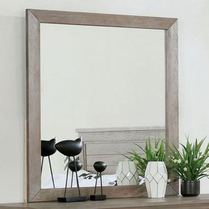 Vevey - Mirror - Wire-Brushed Warm Gray