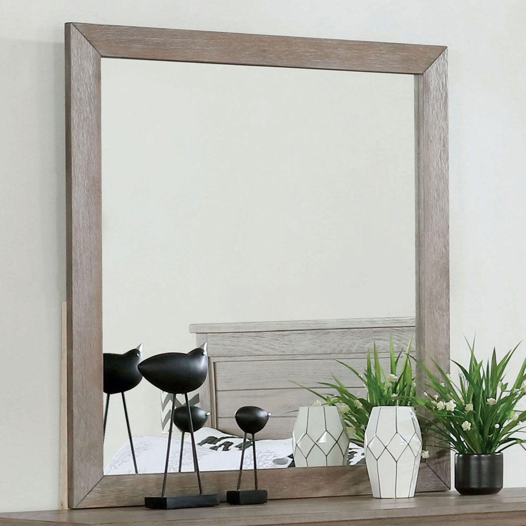 Vevey - Mirror - Wire-Brushed Warm Gray