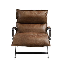 Zulgaz - Accent Chair - Cocoa Top Grain Leather & Matt Iron Finish