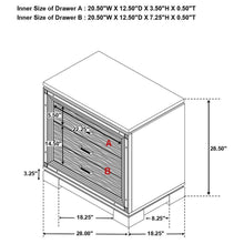 Cappola - Rectangular 2-Drawer Nightstand - Silver And Black