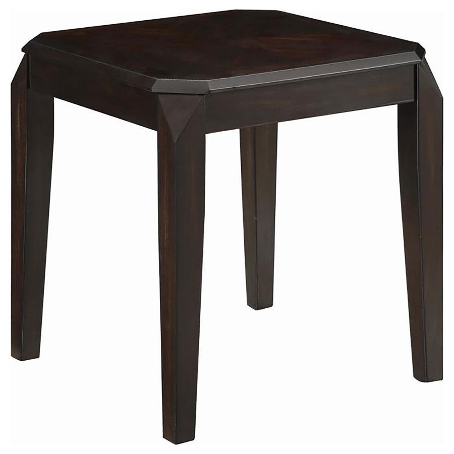 Baylor - Square Wood Side End Table - Walnut