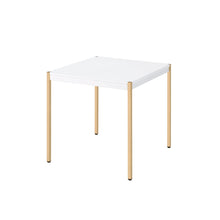 Otrac - End Table - White & Gold Finish