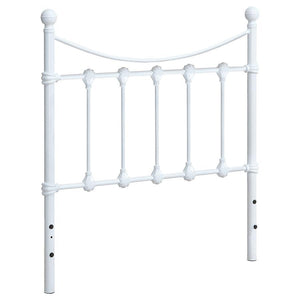 Marie - Twin Metal Headboard - White