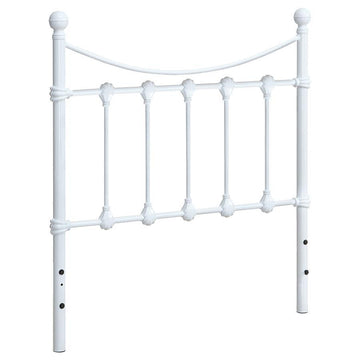 Marie - Metal Twin Open Frame Headboard - White