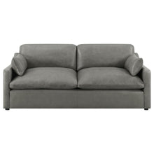 Grayson - Sloped Arm Upholstered Sofa - Gray