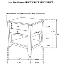 Russo - 2-Drawer Accent Table With Open Shelf - Natural Mango