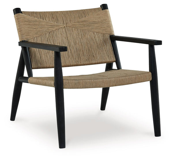 Halfmore Accent Chair Black / Natural
