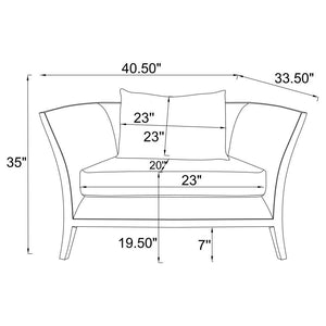 Lorraine - Upholstered Chair With Flared Arms - Beige