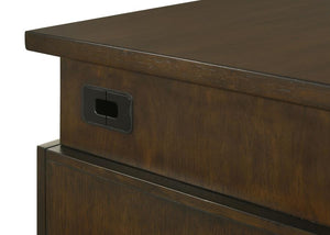 Marshall - 6-Drawer Executive Desk - Dark Walnut And Gunmetal