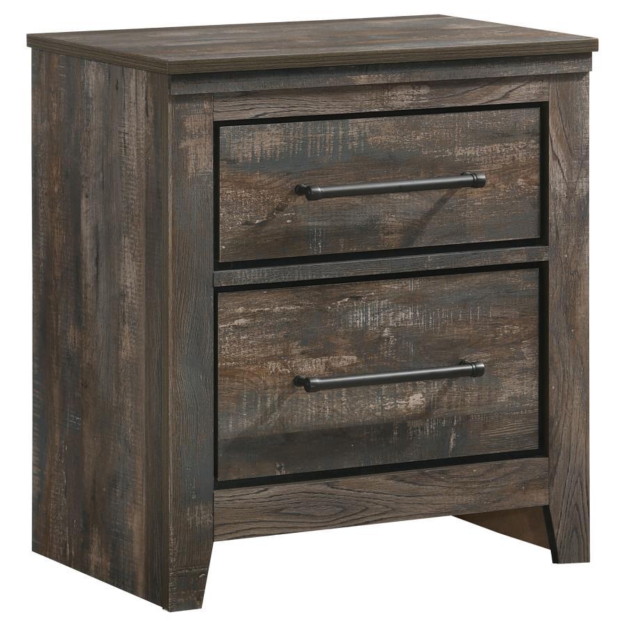 Ridgedale - 2-Drawer Nightstand - Weathered Dark Brown