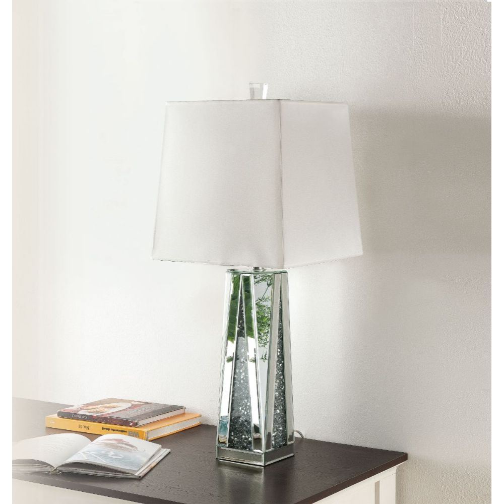 Noralie - Table Lamp - Mirrored & Faux Diamonds - 35