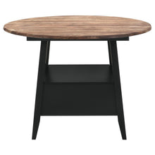 Gibson - 1-Drawer Round Counter Height Table - Yukon Oak And Black