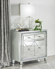 Arwen - 2-Drawer Accent Cabinet - Clear Mirror With Led Lighting