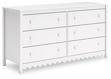 Hallityn - Six Drawer Dresser - White