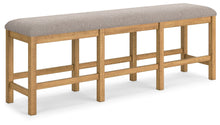 Havonplane - Brown - XL Counter Height Upholstered Dining Bench