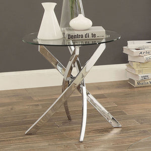 Laila - End Table - Pearl Silver