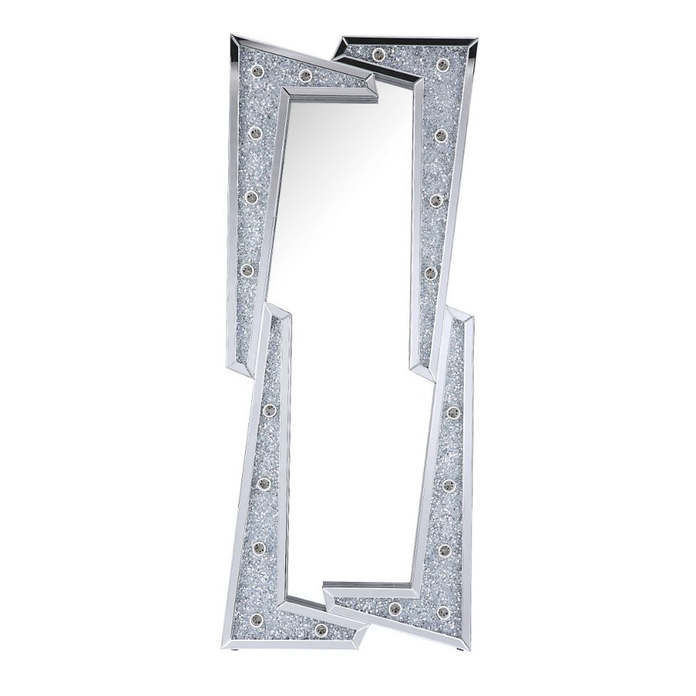 Noralie - Accent Floor Mirror - Pearl Silver - Wood - 63